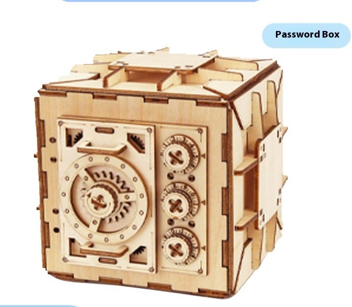 3D 3D Puzzle Model Password Suitcase Wood Products Puzzle Handmade Diy Building Blocks Toys Wholesale