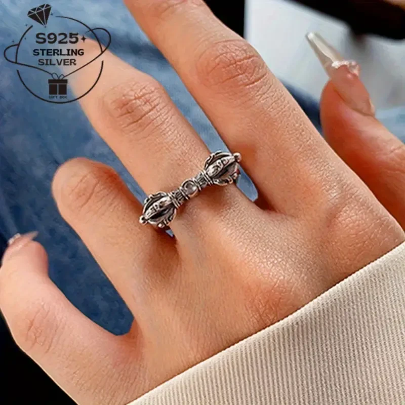 925 Pure Silver Adjustable Bracelet Ring  Antique Tribal Design | Symbol of Strength & Power | Unisex Jewelry for Daily Wear & Occasions