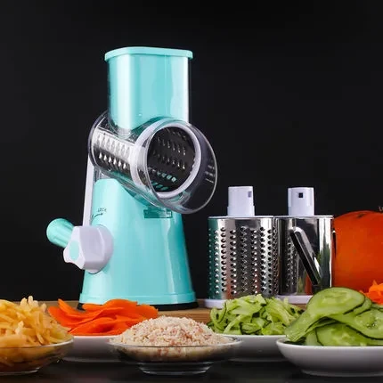 Manual Kitchen Accessories Multifunctional Round Mandoline Potato Slicer Vegetable Cutter Slicer Cheese Kitchen Gadgets
