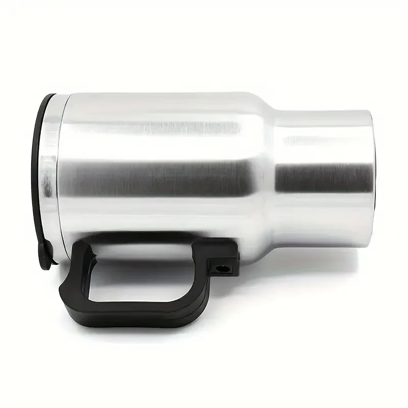 Travel-Ready Car Electric Heating Cup - Stainless Steel, Spill-Proof, Quick Heat & Insulate Beverage Mug for Commuters