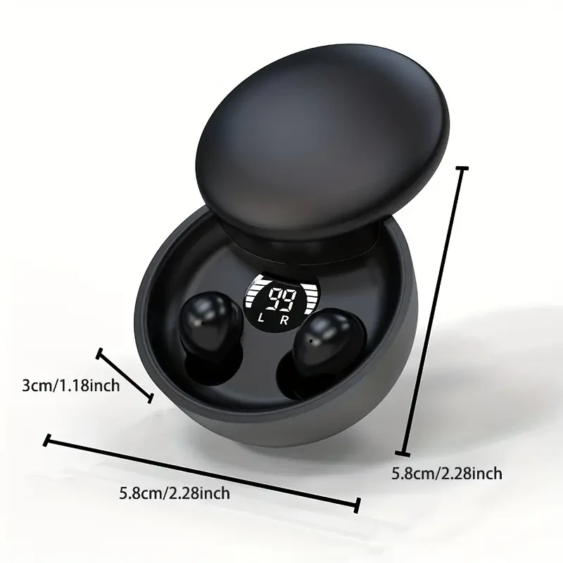 Ultra Mini TWS Wireless Earbuds - Compact In-Ear Comfort with Immersive Sound & Portable Charging Case