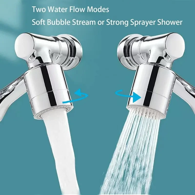 1440 Copper Alloy Universal Swivel Faucet Spray Head - Extension Aerator Spout for Kitchen & Wash Basin Faucets