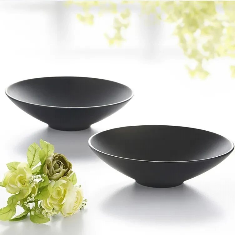 Black Plastic Salad Bowls