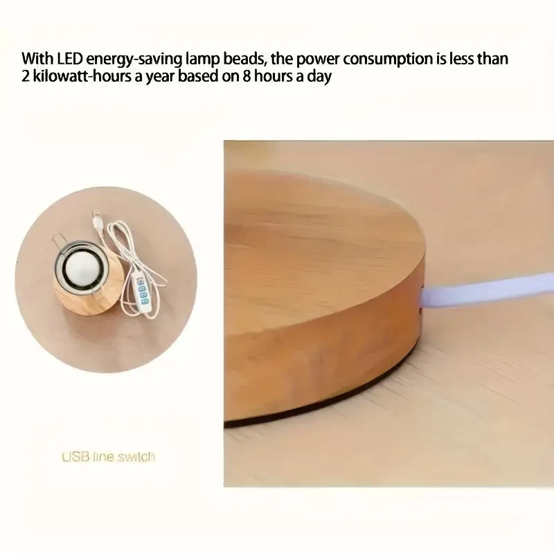 "Contemporary Light" Modern LED Table Lamp with Sisal Orchid Design - Adjustable Brightness & Solid Wood Base in 3 Colors, USB Powered