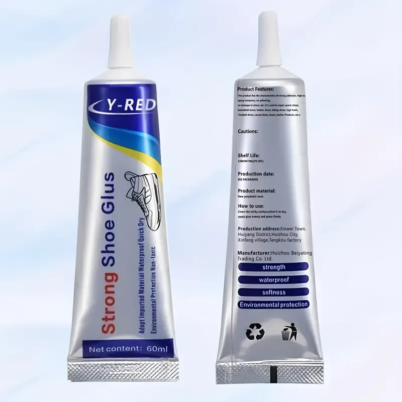 Upgraded 60ml Waterproof Shoe Glue - Strong Adhesive for Repairing Leather Shoes, Sports Shoes, and Sneakers