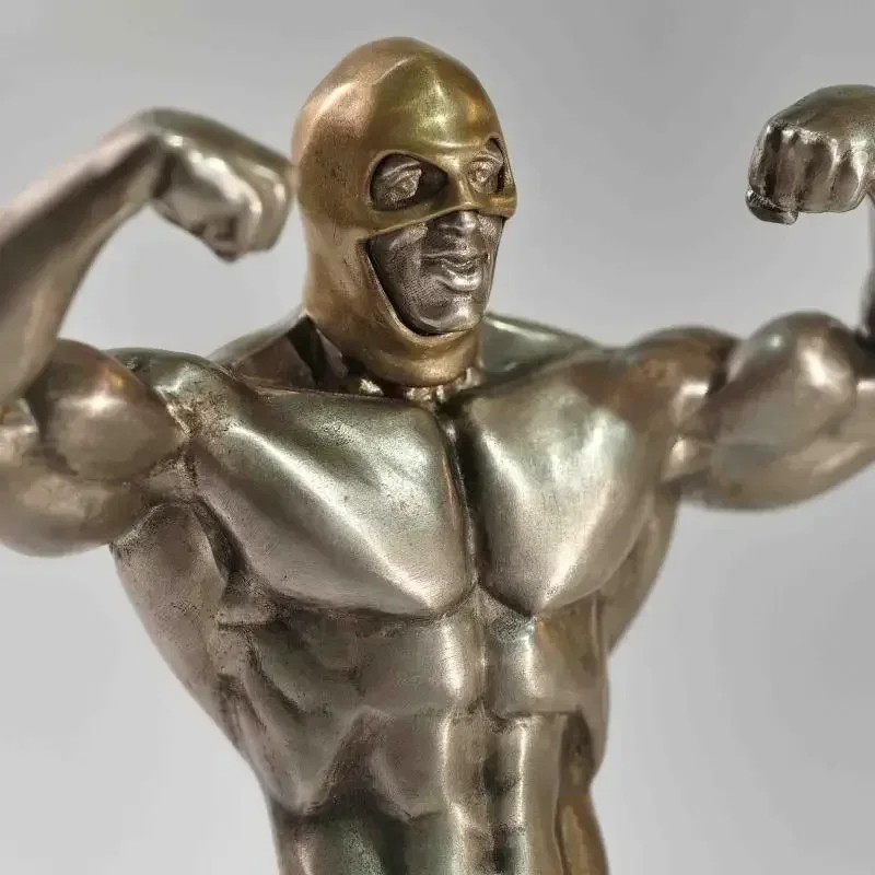 Copper Ornament, Arnold Muscular Man Desktop Living Room Ornament