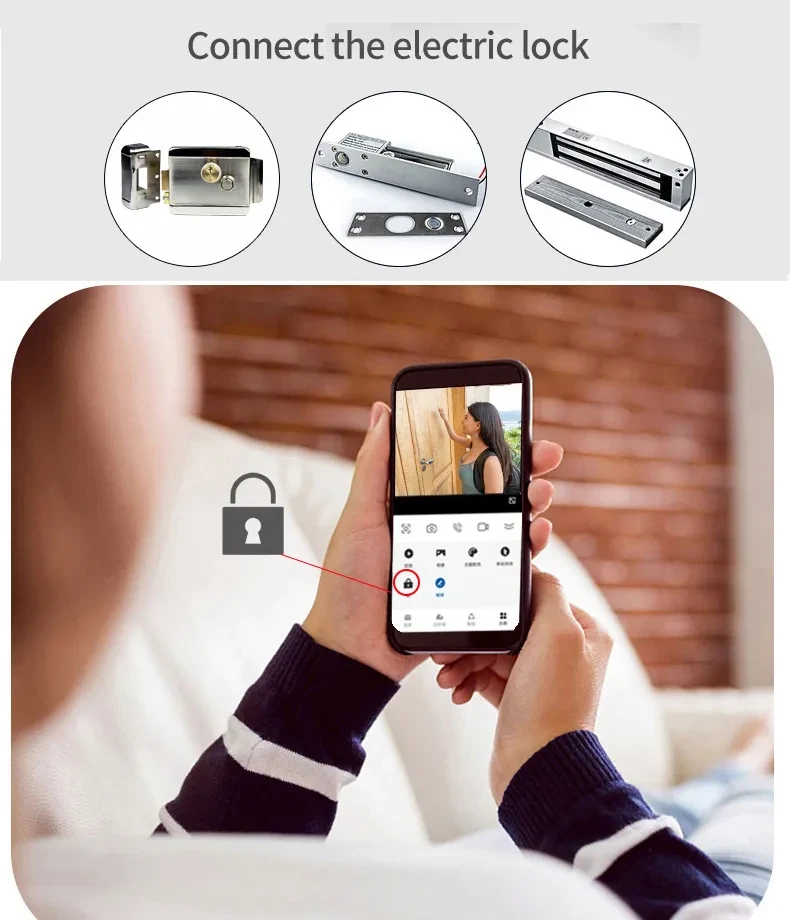 Video Intercom Doorbell 1v2 Real-time Monitoring Wireless Network Intelligent Intercom System Doorbell