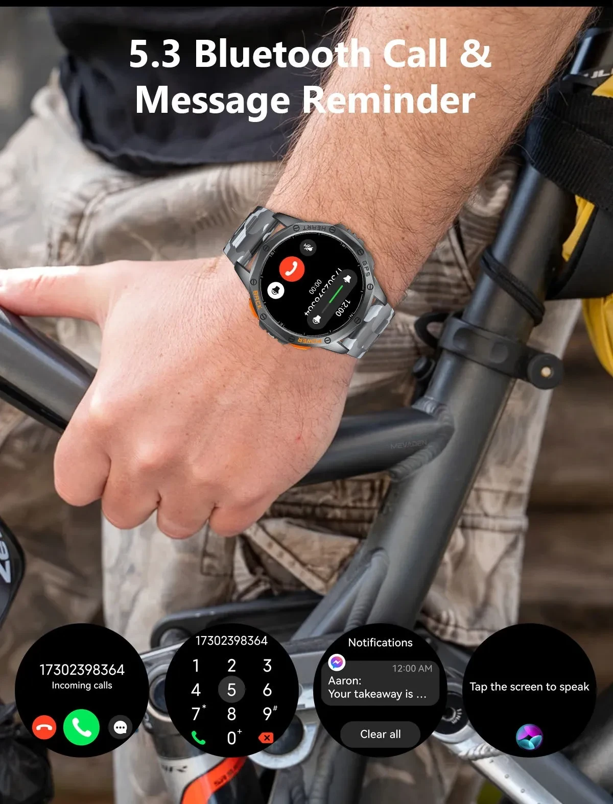 Outdoor MD53 Smart Watch GPS Waterproof Sports Watch Compass