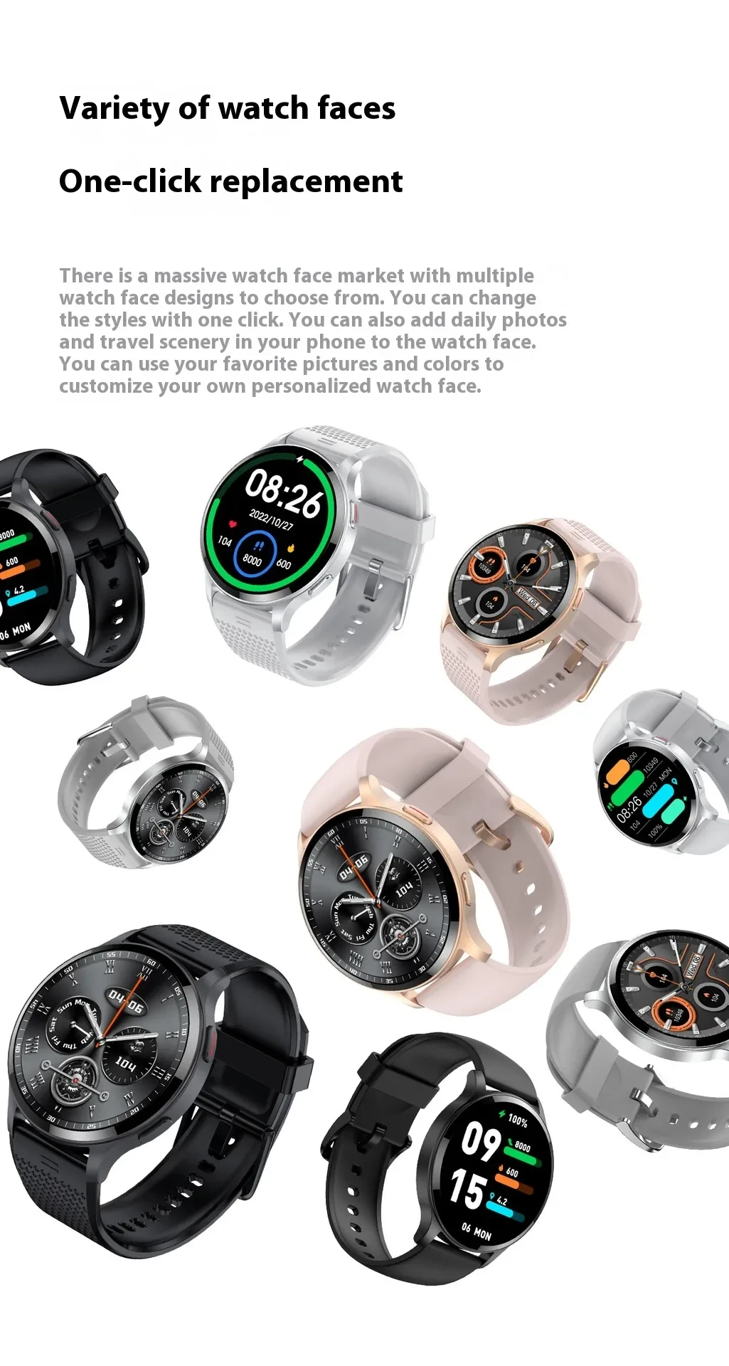 Bluetooth Calling Heart Rate Blood Oxygen Sleep LW77 Smart Watch