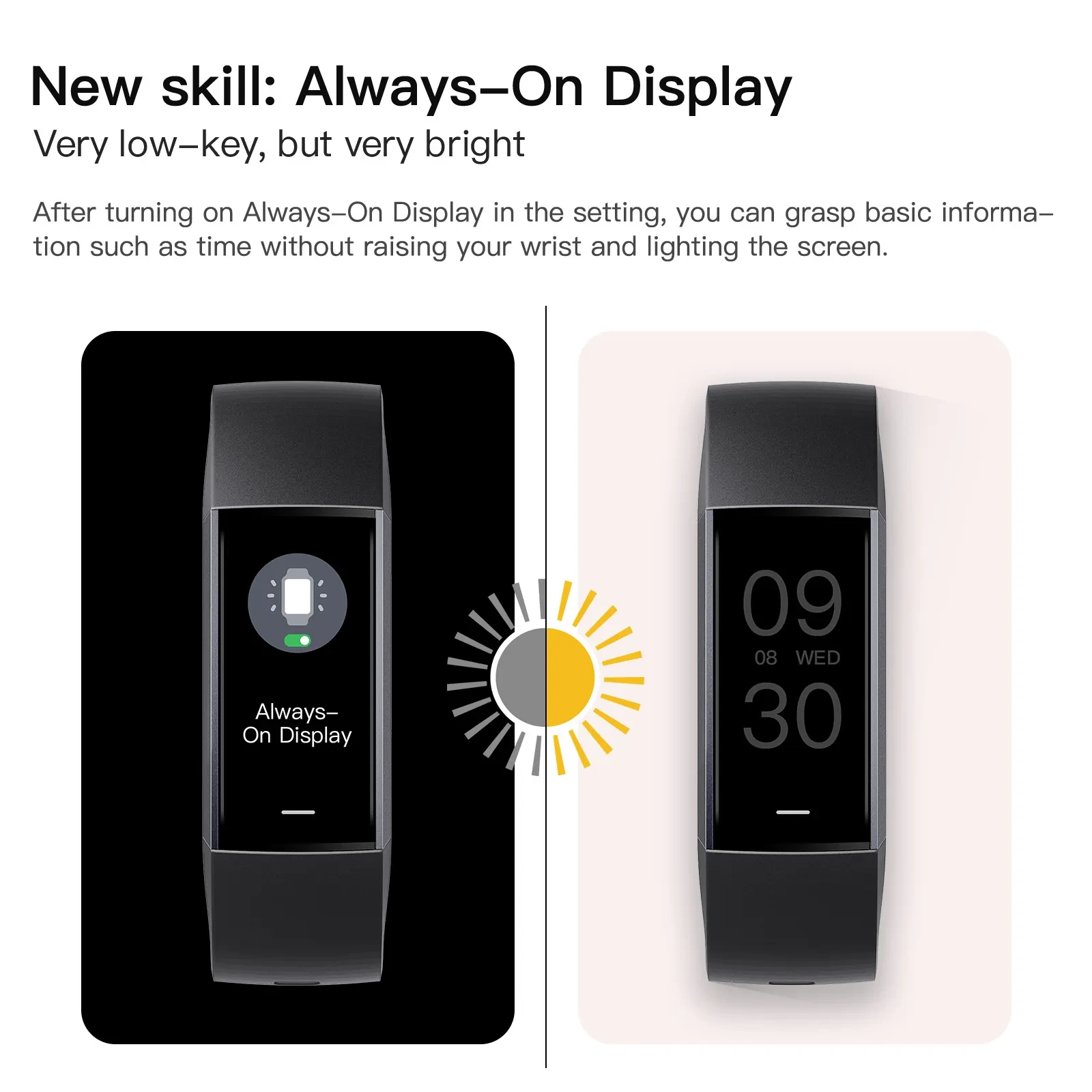 C80 Smart AMOLED Screen Power Heart Rate Blood Oxygen Monitoring Bracelet