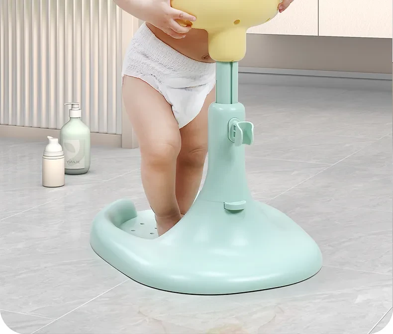 Baby Standing Red Mouth Duck Bath Table Hands-free Shower Non-slip Spine Protection Adjustable