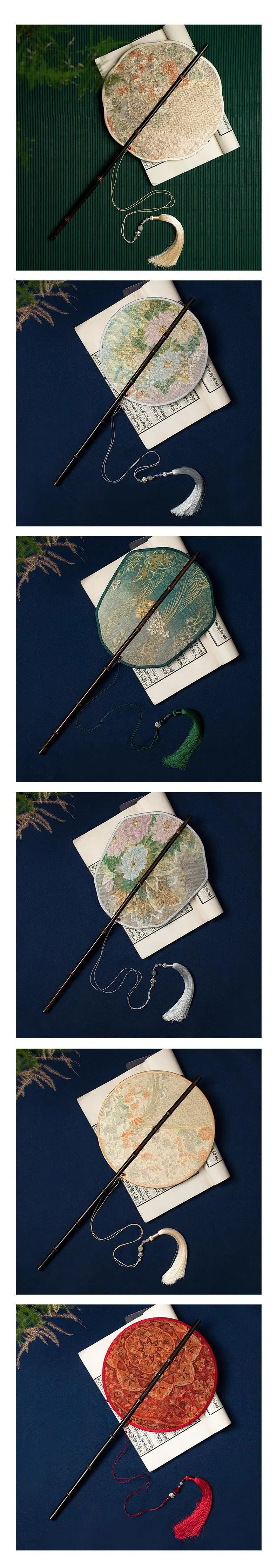 Bamboo Curtain Fan Roll Waist Fan