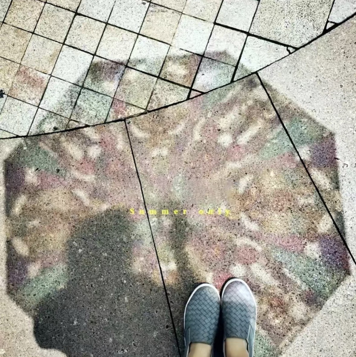 Vintage Stained Automatic Umbrella