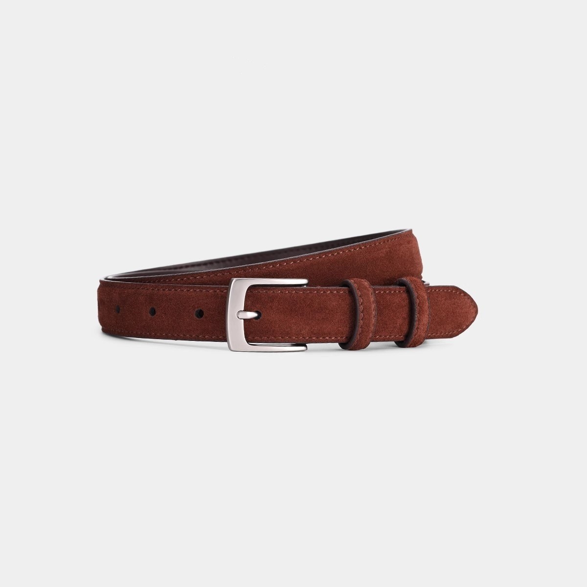 Retro Pin Buckle Suede Cowhide Belt