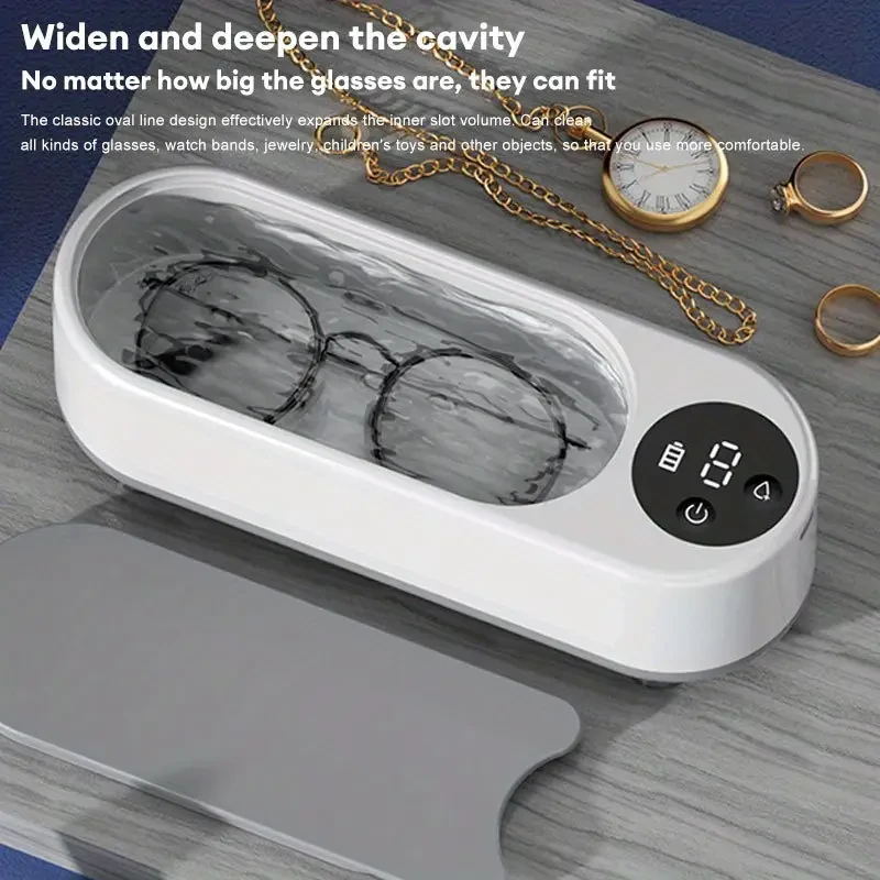 Portable Wireless Jewelry Cleaner - USB Rechargeable, 360 High-Efficiency Cleaning