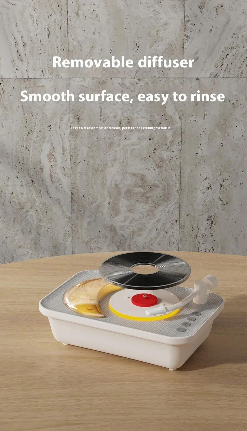 Aromatherapy Jukebox Bluetooth Wireless Desktop Retro CD Vinyl Speaker