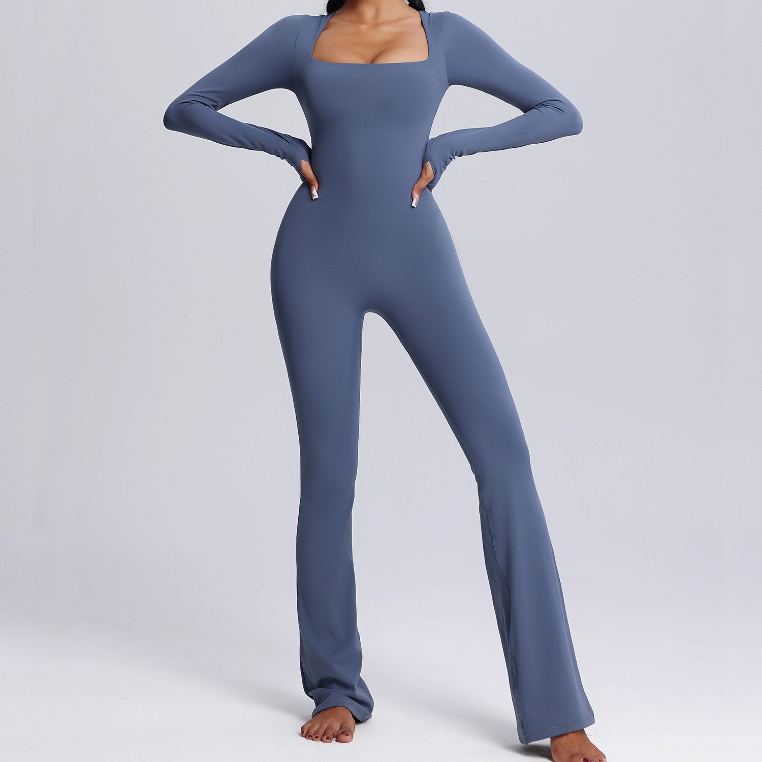 Women's Long Sleeve Yoga Jumpsuit High Elastic Breathability
