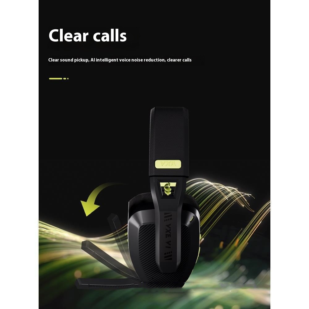 Bluetooth 24g Three-mode Lightweight Head-mounted With Microphone Computer Gaming Headset For E-sports