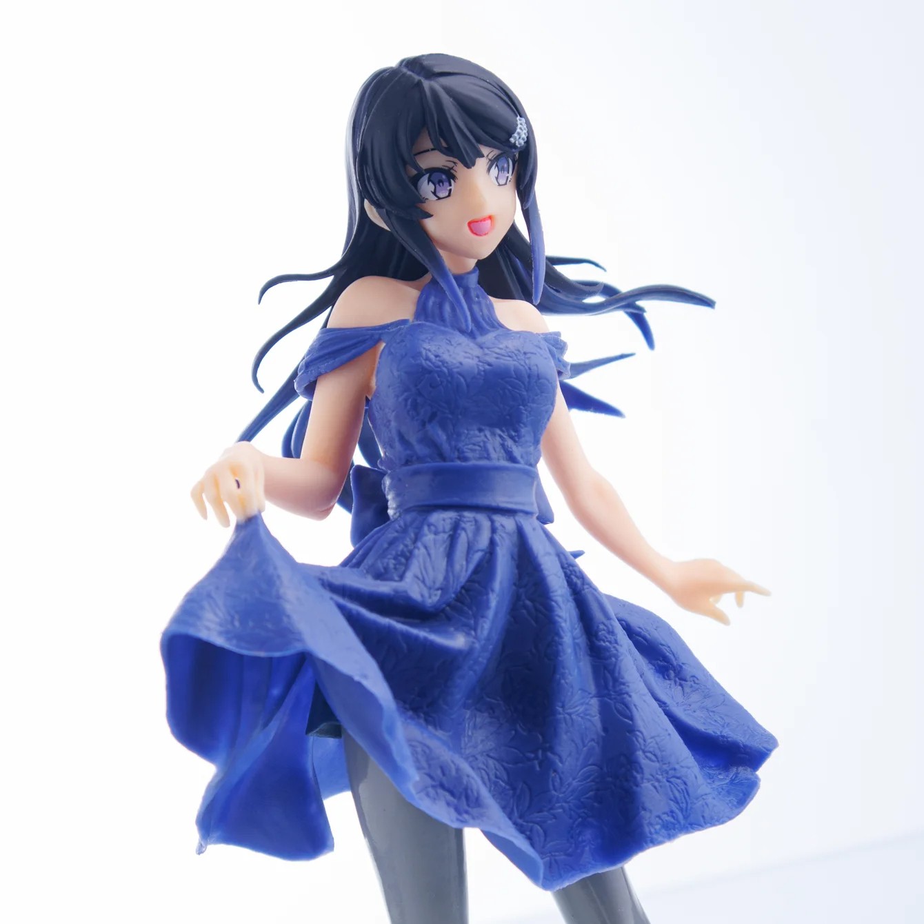 Sakurajima Mai Blue Dress Beautiful Girl Anime Statue