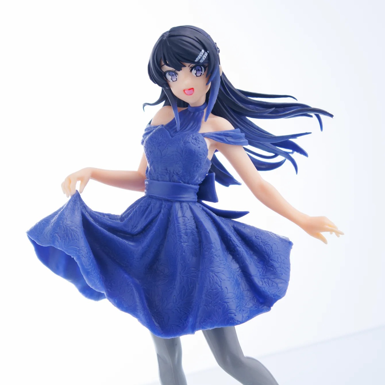 Sakurajima Mai Blue Dress Beautiful Girl Anime Statue