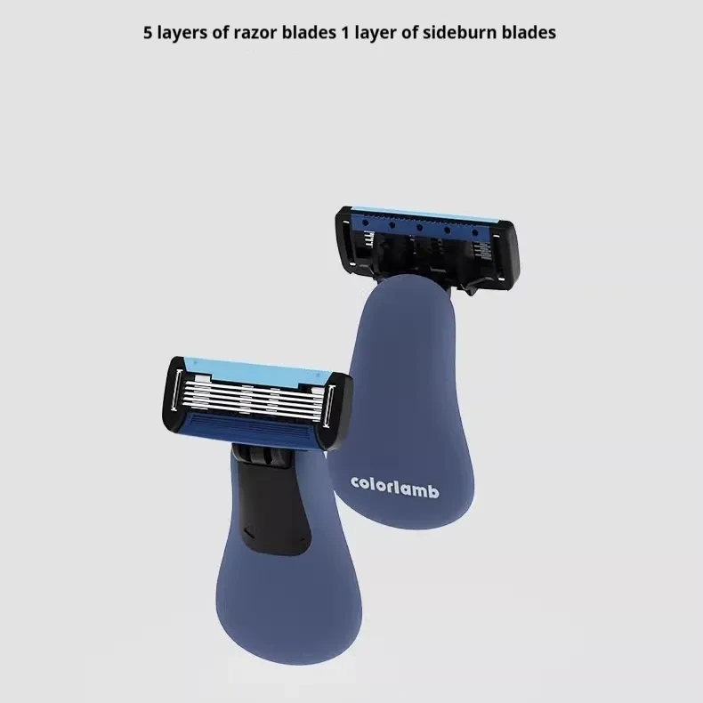 Men's Manual Shaver 5-layer Blade Shaver Mini Travel Portable