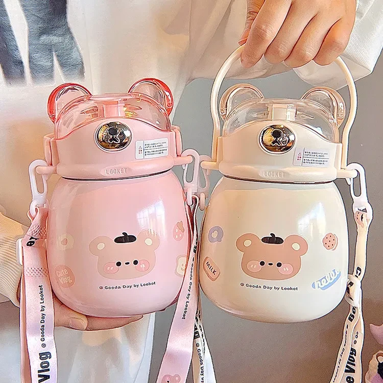 Stainless Steel High-value Bomb Lid Straw Pot Belly Cup