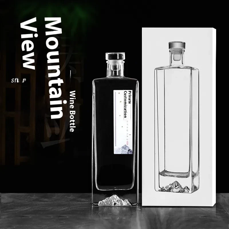 Guanshan Glass Wine Bottle Thick Bottom Fire Extinguisher Bottles