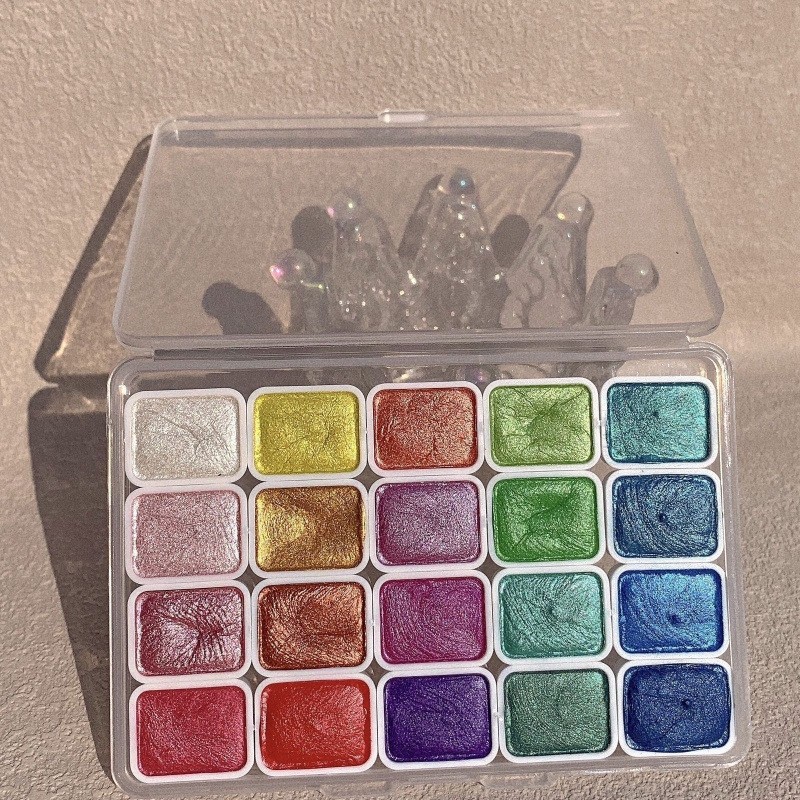 Pearlescent Watercolor Concentrated Painting Glitter Solid
