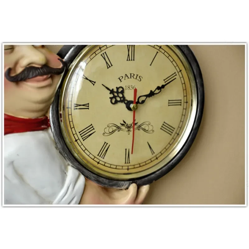 Mural wall clock rural living room