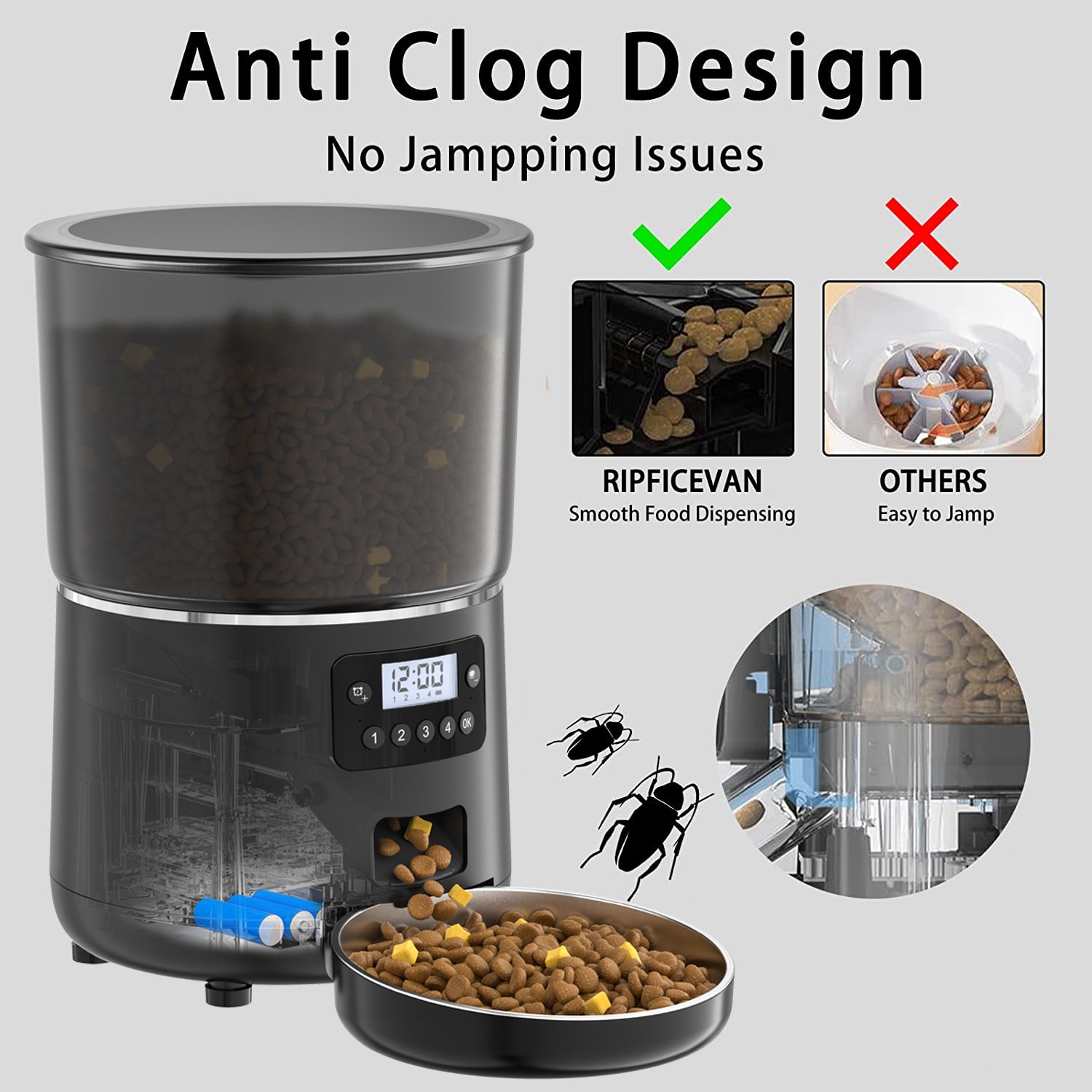 Pet 4L Smart Graffiti APP Automatic Pet Feeder