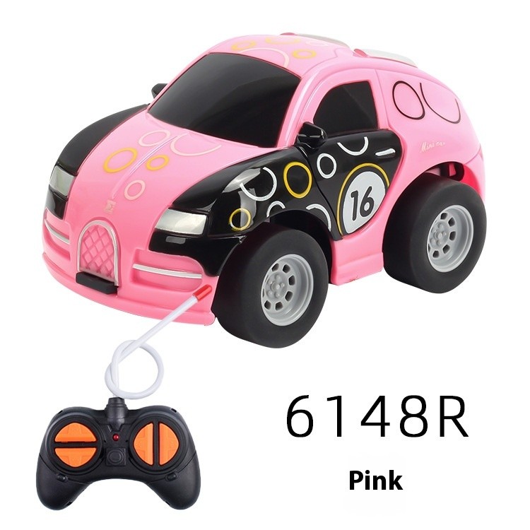Mini Cartoon Electric Remote Control Cute Four-way Wireless Remote Control Toy Car