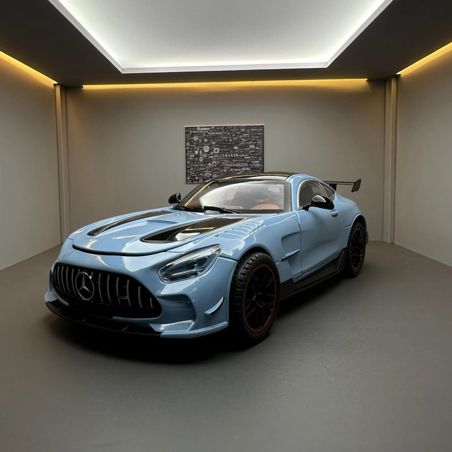 Mercedes Benz GTR Miniature Collection - Simulation Alloy Car Diecast Vehicle with Sound & Light