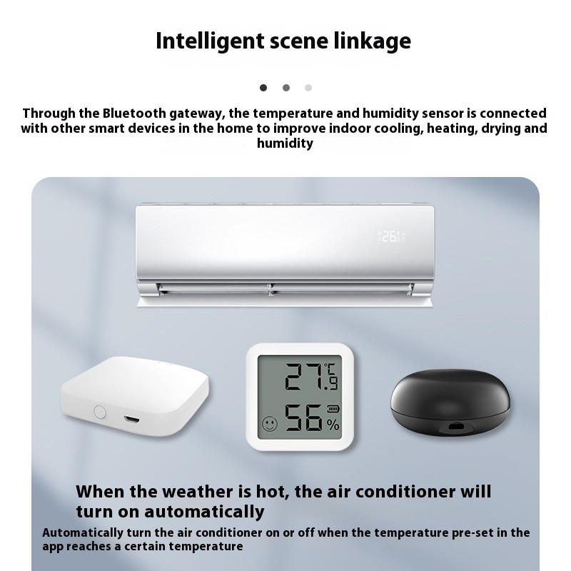 Graffiti Bluetooth Temperature Moisture Meter Mini Intelligent Temperature And Humidity Sensor