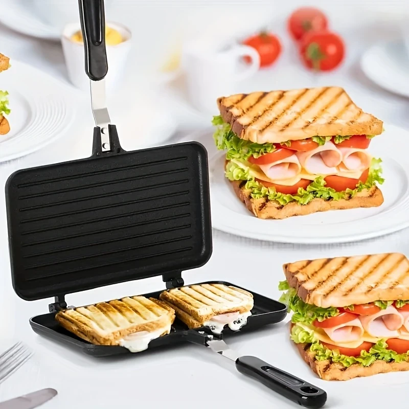 Non-stick Double-sided Frying Pan Sandwich with Handle