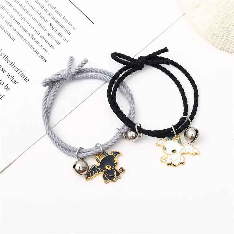 Cute Dragon Couple Charm Bracelets - Adjustable Friendship Set