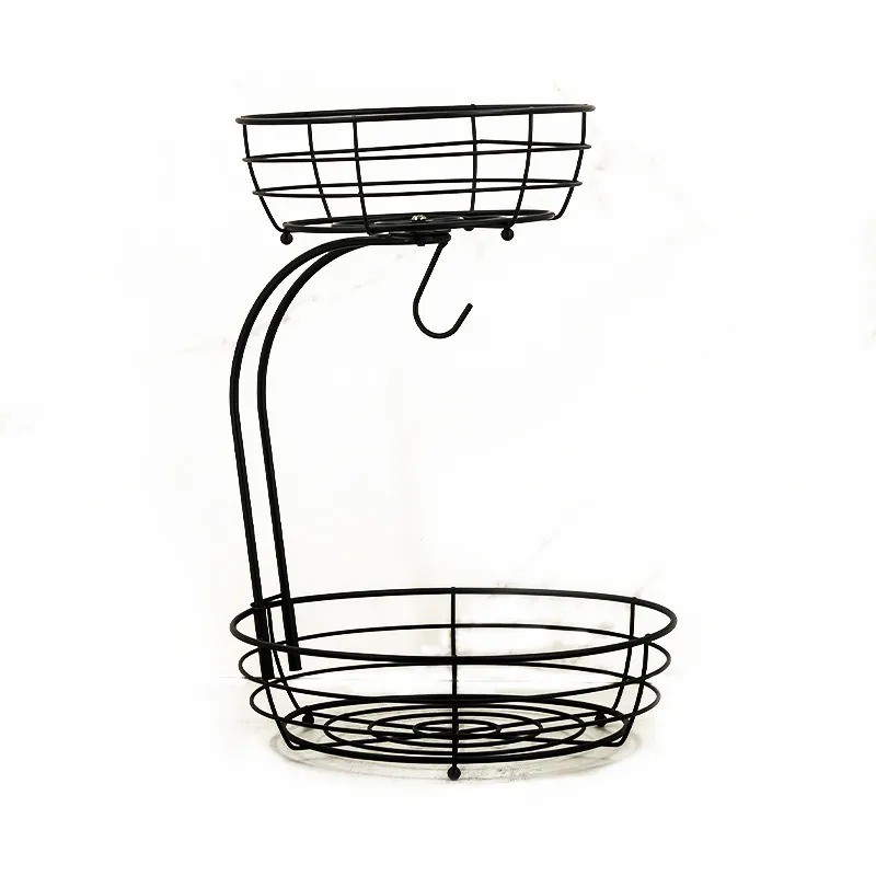 Creative Double Layered Fruit Basket Household