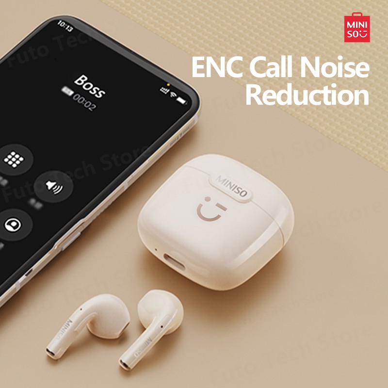 Original MINISO M06 Wireless Bluetooth V5.3 Headset Stereo Gaming Sports Earphones, Noise Reduction Headphones with Mic