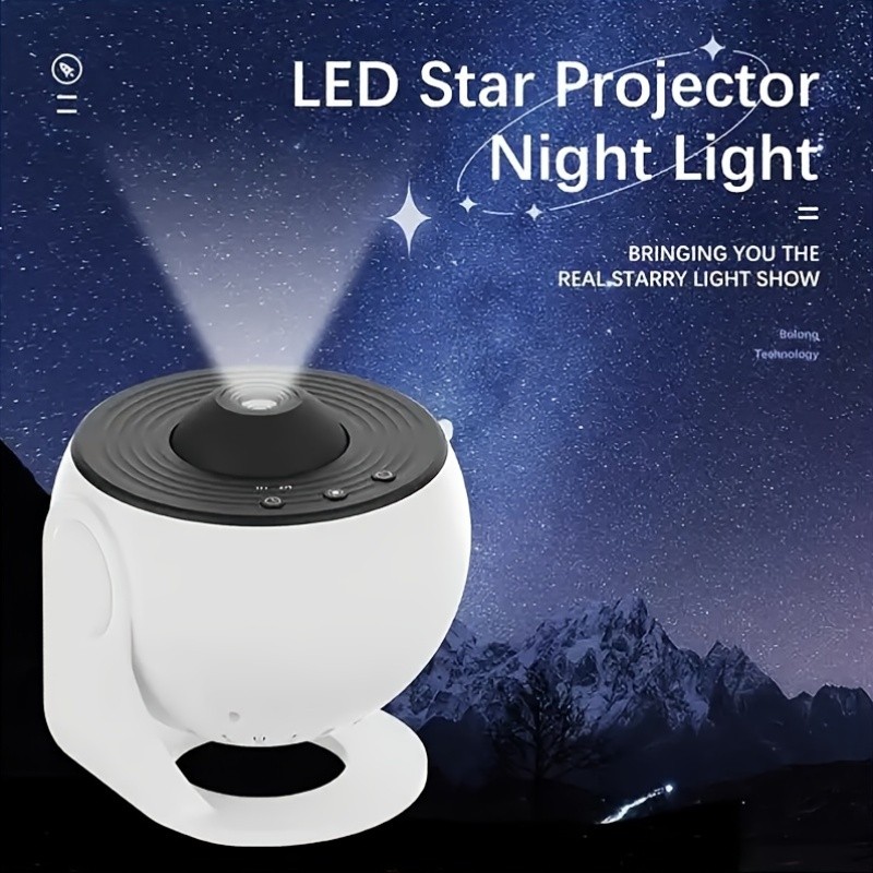 Star Projector Lamp with 13 Films Creative LED Starry Sky Night Light, Tabletop Indoor Dynamic Galaxy Projector, Touchpad Controlled, USB Powered, Non-Waterproof, for Home Atmosphere Decor