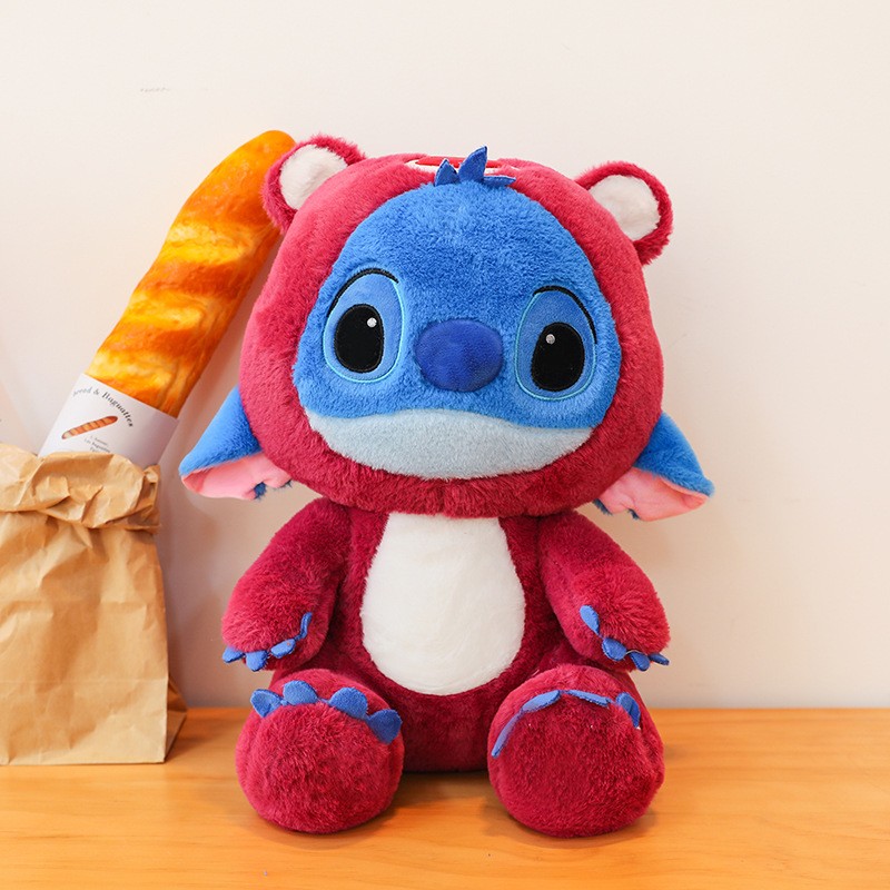 Giant Size Plush Stitch Pikachu Doll Soft Stuffed Animal Pillow, Strawberry Bear Plush Toys, Perfect Gift for All Ages