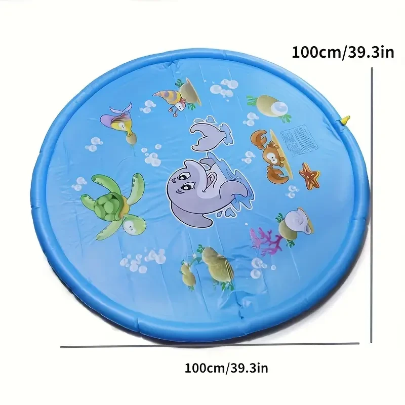 Inflatable Water Spray Mat - Splash-Proof Outdoor Play Mat with Fun Sprinkler System