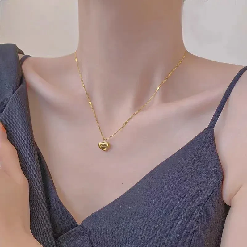 Fashion Jewelry Simple Love Heart Pendant For Women