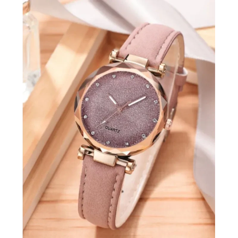 Star Fashion Frosted Belt Watch
