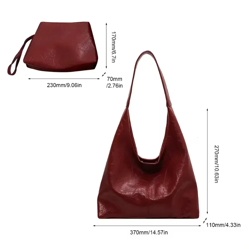 Fashion Womens Shoulder Bag Vintage Designer Large Capacity Casual Tote Bag