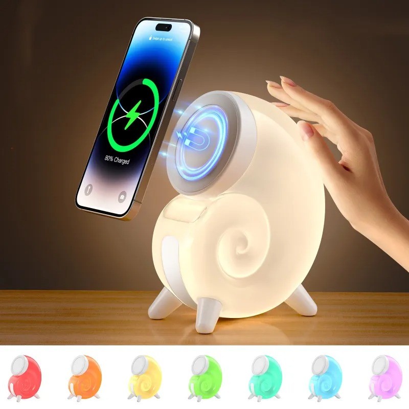 Conch Small Night Lamp with Wireless Charger