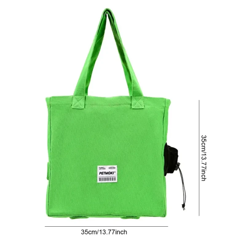 Large Capacity Pet Cat Bag Multifunctional Breathable Dog Canvas Carrier Bag Escape-proof Pet