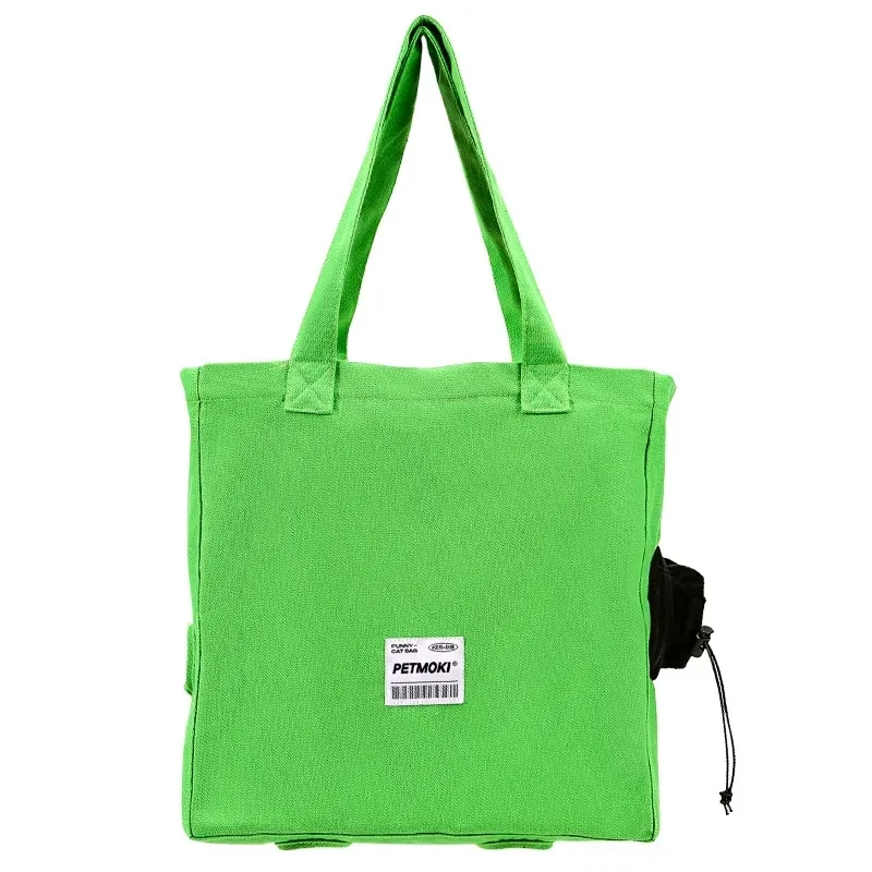 Large Capacity Pet Cat Bag Multifunctional Breathable Dog Canvas Carrier Bag Escape-proof Pet