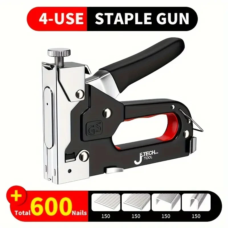 4 In 1 1Heavy-duty Stapler For DIY Home Decor Furniture Wood Frame Stapler