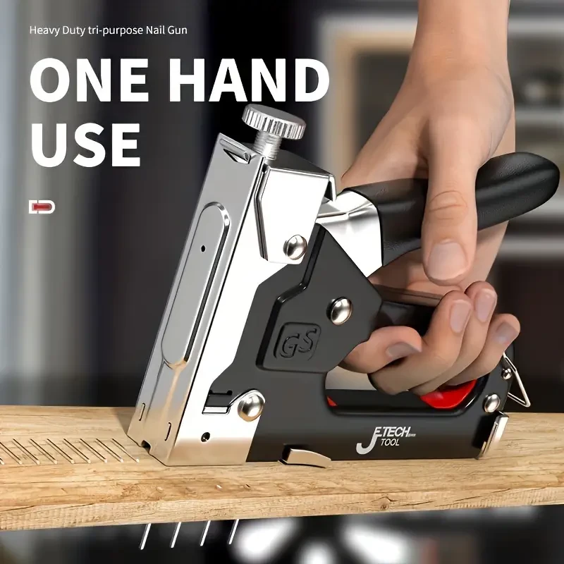 4 In 1 1Heavy-duty Stapler For DIY Home Decor Furniture Wood Frame Stapler