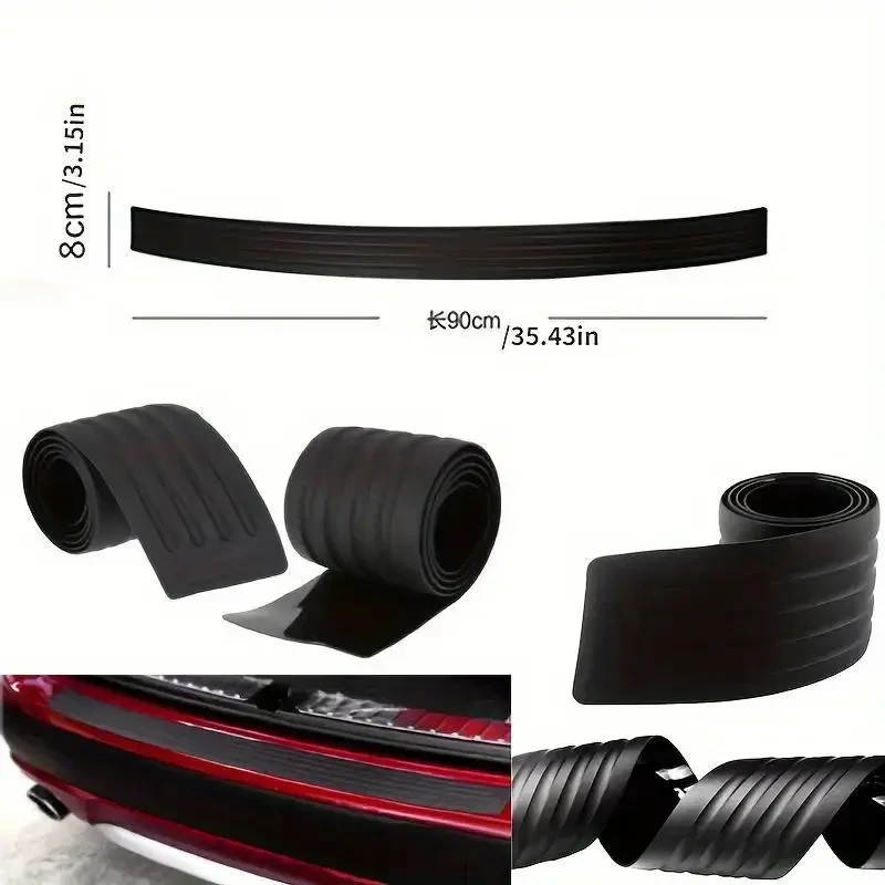Durable Rubber Car Trunk Pad - Scratch-Resistant Door Sill Protector