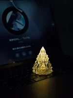 Night Light Crystal Mini Christmas Tree